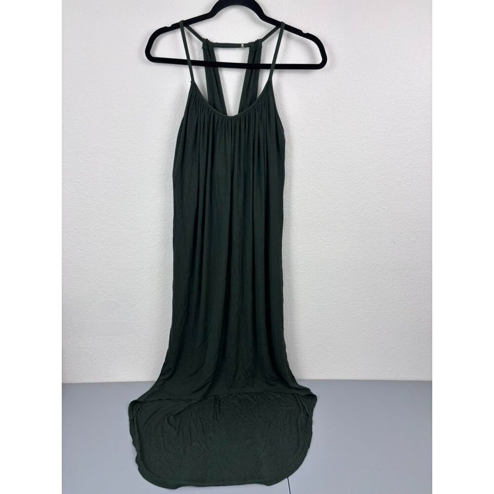 JJ Winks XL forest green‎ light hug collection ribbed hi low dress loungewear